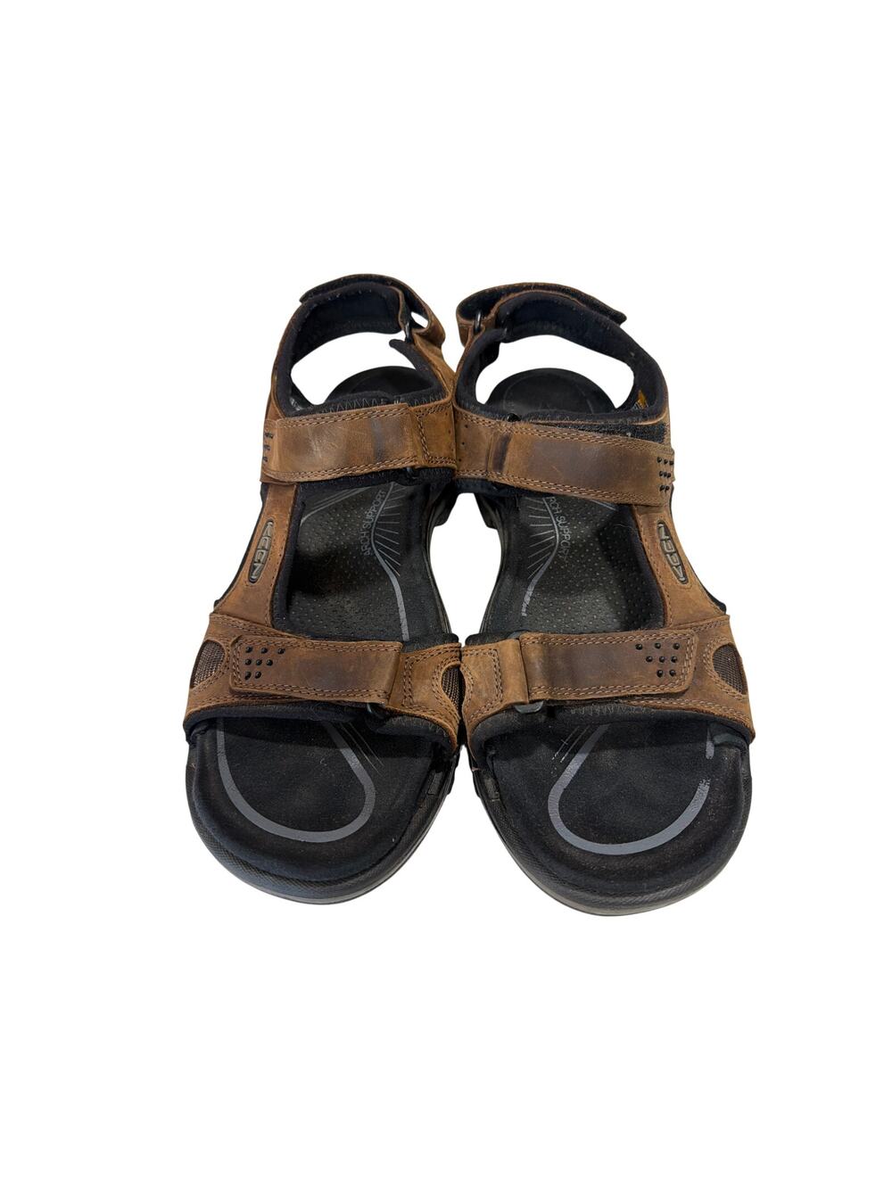 KEEN Rialto II Sz 10 sport hiking sandals Brown Leather upper rubber outsole
